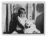 Lwów, Jędrek w wieku dziecięcym razem z psem