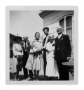 6 sierpnia 1959, Montreux, Irena i Stanisław Vincenzowie, Barbara Wanders-Vincenz, Gérard, Selma i Willy Wanders
